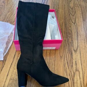 Catherine Malandrino Dunno tall black heeled boots 9 new in box